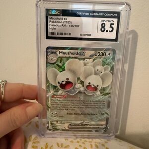 Maushold ex 155/182 SV04: Paradox Rift Holo CGC 8.5 NM/MINT+ card slab